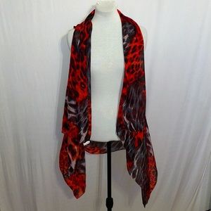 Convertible Chiffon Vest Animal Print One Size